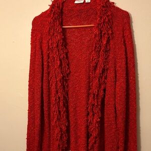 CATO Textured Red Cardigan
